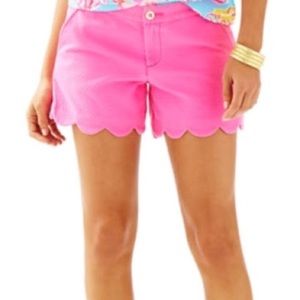 Lilly Pulitzer Pink Buttercup Scalloped Shorts